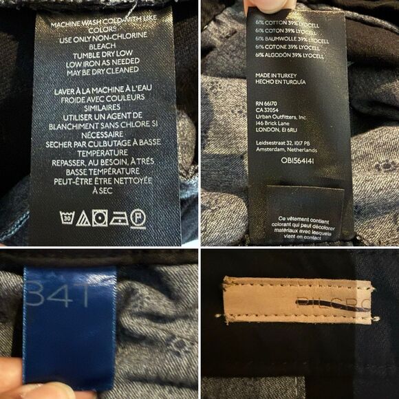 Wide Leg High-Rise Jeans Pilcro by Anthropologie Black Pants Size 34 Tall NWT - Picture 10 of 16